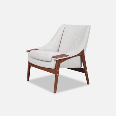 Swedish Walnut Armchair Attributed to Folke Ohlsson