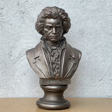 Beethoven Bust from 1968, Bronze Resin, Belwin Company 