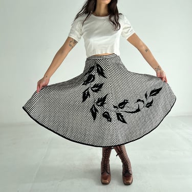 50s Quilted Plaid Circle Skirt