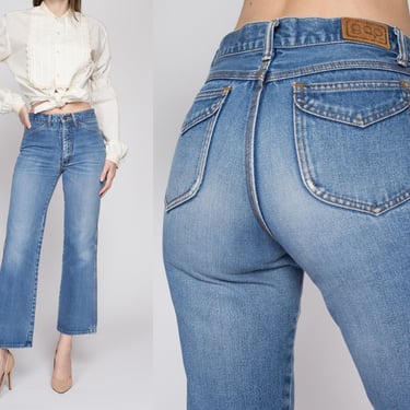 XS-Sm 70s Gap Mid Rise Jeans Petite | Vintage Medium Wash Denim Boho Flares 