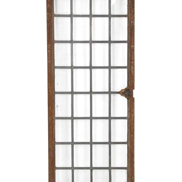 Reclaimed 32 Lite Leaded Cast Iron Encasement Window Door