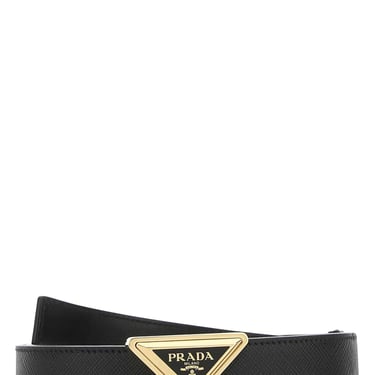 Prada Women Black Leather Belt