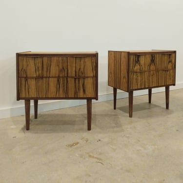 Pair of Contemporary Danish Modern Style Nightstands in Paldao and Walnut 