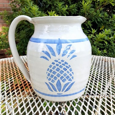 Pineapple Jug By DK Clay Pottery Studio Handmade NC 1986