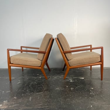 Pair of T.H. Robsjohn-Gibbings Lounge Chairs for Widdicomb