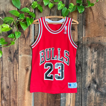 Vintage 90s Chicago Bulls Michael Jordan Champion Jersey Number 23 USA Made Size S to M 