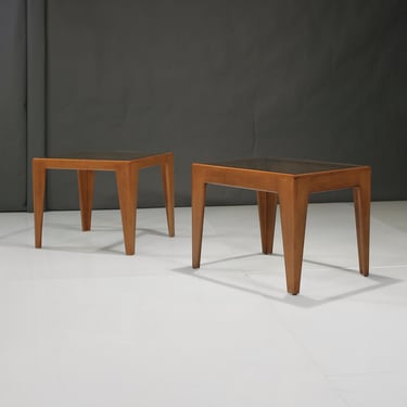 Italian Gio Ponti Style Asymmetrical End Tables 