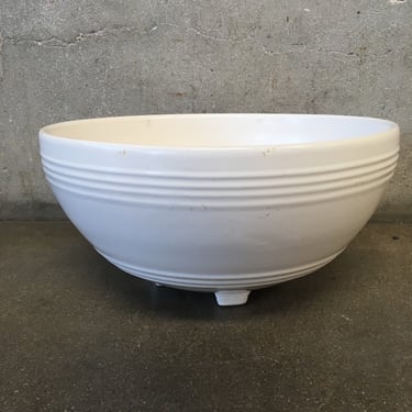 White Pacific Footed Punch Bowl