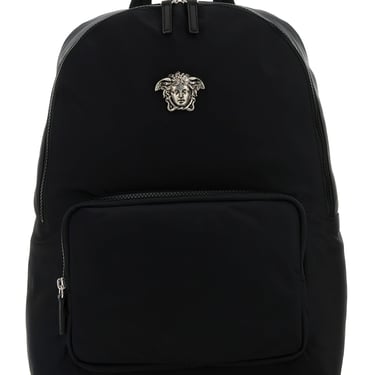 Versace Men Black Fabric Backpack