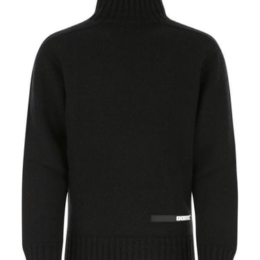 Oamc Man Black Wool Sweater