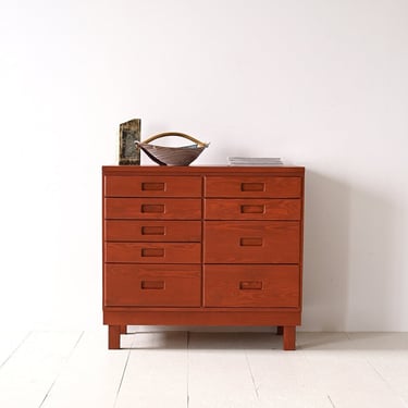 Vintage Scandinavian Wood Chest of Drawers - Mid-Century Modern Furniture 