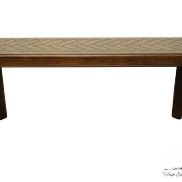 HENREDON FURNITURE Four Centuries Collection 59" Accent Sofa / Entryway Table w. Herringbone Top 46-7006 