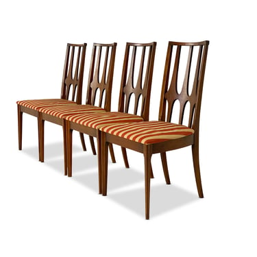 Broyhill Brasilia Dining Chairs (set of 4)  in Walnut, Circa 1960s - *Please ask for a shipping quote before you buy. 