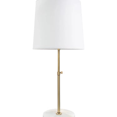 Martin Table Lamp, Antique Brass with Alabaster Base