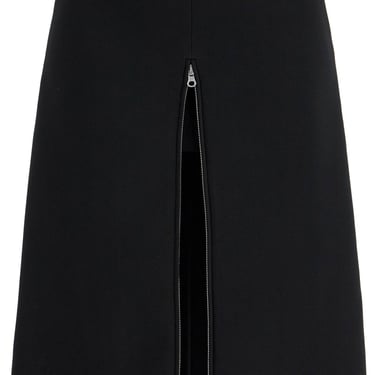 Courreges Midi Twill Skirt With Zipper Women