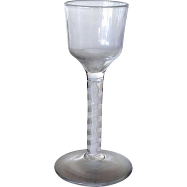 1700's Antique Early Double-Series Cotton Twist Stem Wine Glass 