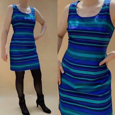 Vintage Silk Stripe Jessica Howard Dress Size 10 