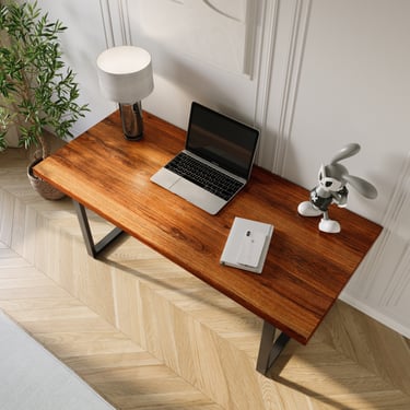 Solid Wood Desk - Modern Office Desk 