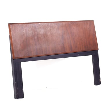 Milo Baughman for Directional Mid Century Walnut Queen Headboard - mcm 