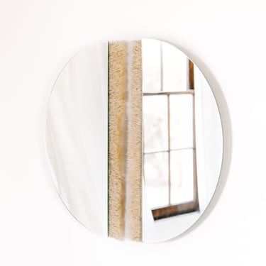 Raffia Circle -"Native Collection" Standard Size Mirror, Modern Mirror, Tribal Mirror 