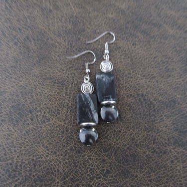 Marble stone earrings 