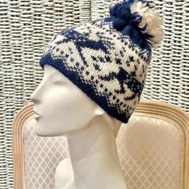 Wool Knit Hat, Nordic Wool, Reindeer Pattern, Winter Hat, Ski Hat, Dale of Norway 