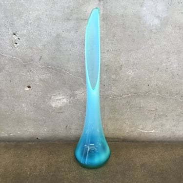 Mid Century Modern Vintage Swung Glass Vase by LE Smith