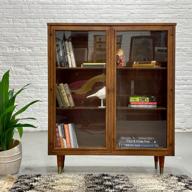 Mid Century Modern WALNUT BOOKCASE / China Cabinet, c. 1960’s 