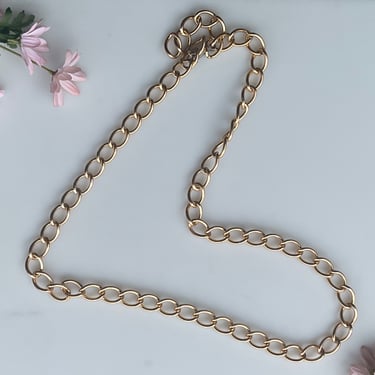 Long Gold Chain Necklace 