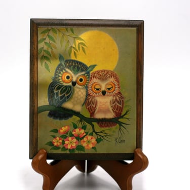 vintage K Chin owl print 