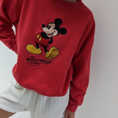 Vintage Embroidered Mickey Mouse Sweatshirt