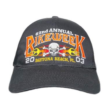 Vintage 2003 62nd Annual Bike Week Daytona Beach Motorcycle SnapBack Hat Cap 