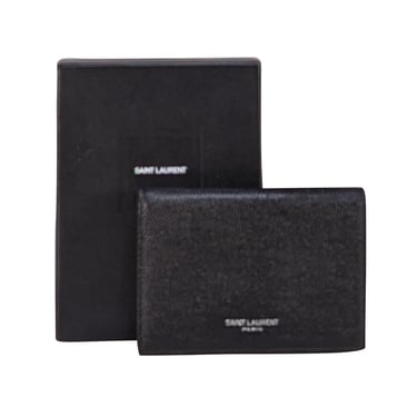 Yves Saint Laurent - Black Leather Card Holder Wallet