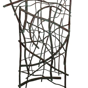 Contemporary Modern Copper Metal Abstract Collage Sculpture by Robert Hansen 