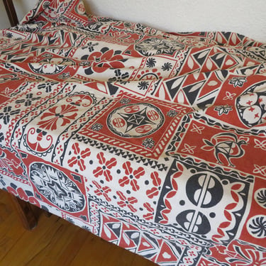 Vintage Twin Bedspread Blanket San Juan Pueblo The First Americans Bibb 1970's 