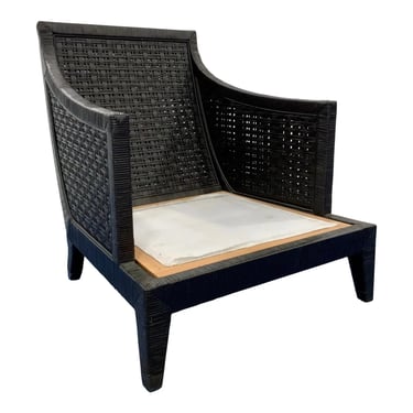 Baker / McGuire French Modern Truffle Woven Cane St. Germain Lounge Chair