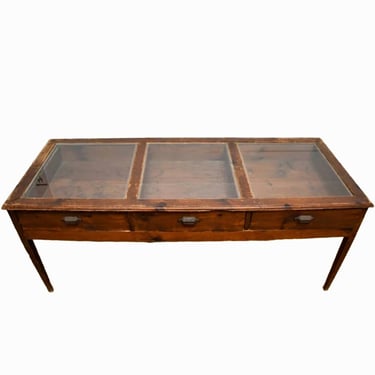 Antique American Country General Store Haberdashery Display Retail Showcase Vitrine Table 
