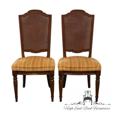 Set of 2 ETHAN ALLEN Classic Manor Solid Maple Cane Back Dining Chairs 15-6012 