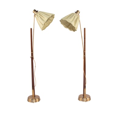 #1585 Pair of Adjustable Floor Lamps by Hans Bergstrom