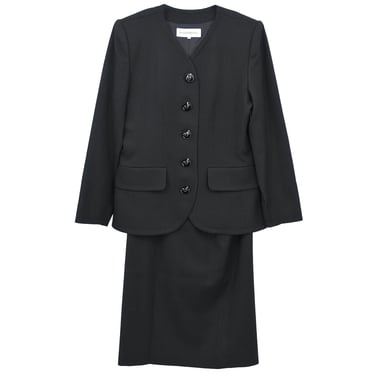 Yves Saint Laurent Setup Suit Jacket Skirt Black #38