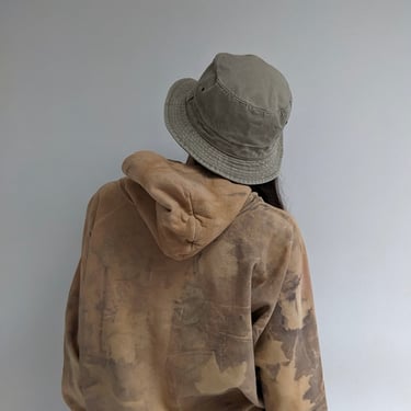 Vintage Khaki Cotton Bucket Hat