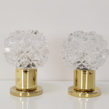 Pair of Design Table or Wall Lamps by Preciosa, Kamenicky Senov, Czechoslovakia, 1960's / Vintage Table Lamp / Bedside Lamps 