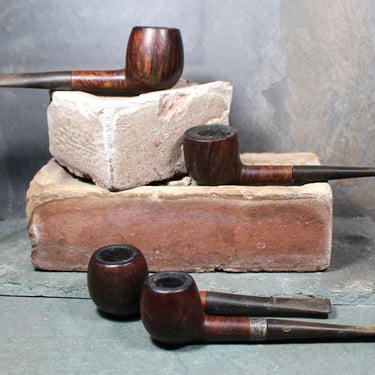 Set of 4 Vintage Pipes - 2 Ehrlich, 1 C.B. Perkins, 1 Unmarked - Ehrlich Select Imported Briar - C.B. Perkins Imported Briar 