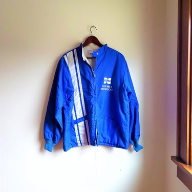 Vintage Cenex Dairy Striped Nylon Jacket / L Coat / Milk Racing 