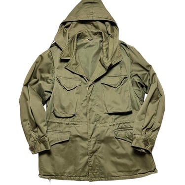 Vintage WWII US Army M-1943 Field Jacket w/ Removable Hood ~ 40 R (Large) ~ Coat ~ Military Uniform ~ WW2 ~ Work Wear ~ M-43 ~ 