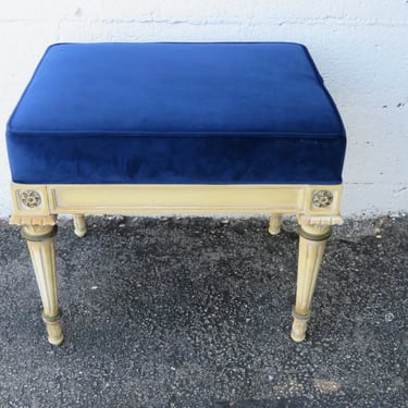 French Shabby Chic Painted Vanity Bedroom Bench Stool Ottoman 4869