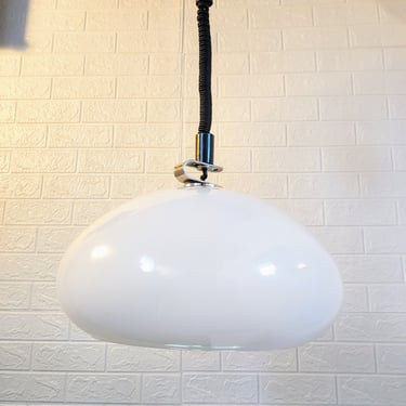 Vintage White Ceiling Lamp / Retro Pendant Light/ Vintage Ceiling Light/ Vintage Lightning/ White Chandelier /Hanging Light/ 70s/ Yugoslavia 