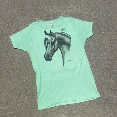 70s Funky Duds horse portrait shirt 
