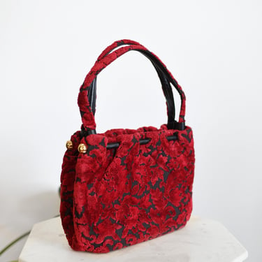 1960s Red Tapestry Purse 