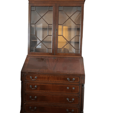 Chippendale Style Wood Secretary Desk Cabinet Bureau MH161-13